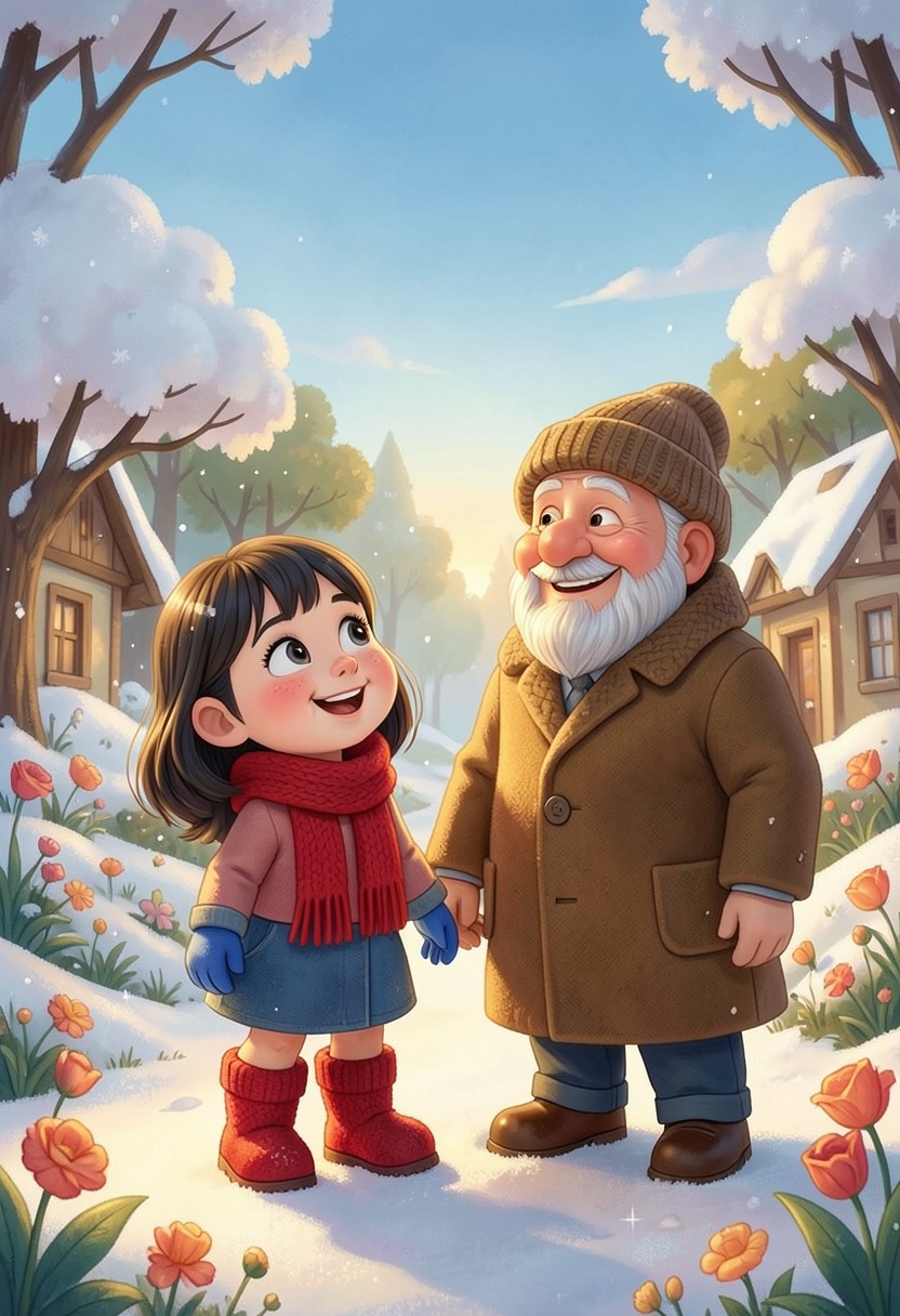 Der Schneeflockentanz im Winter