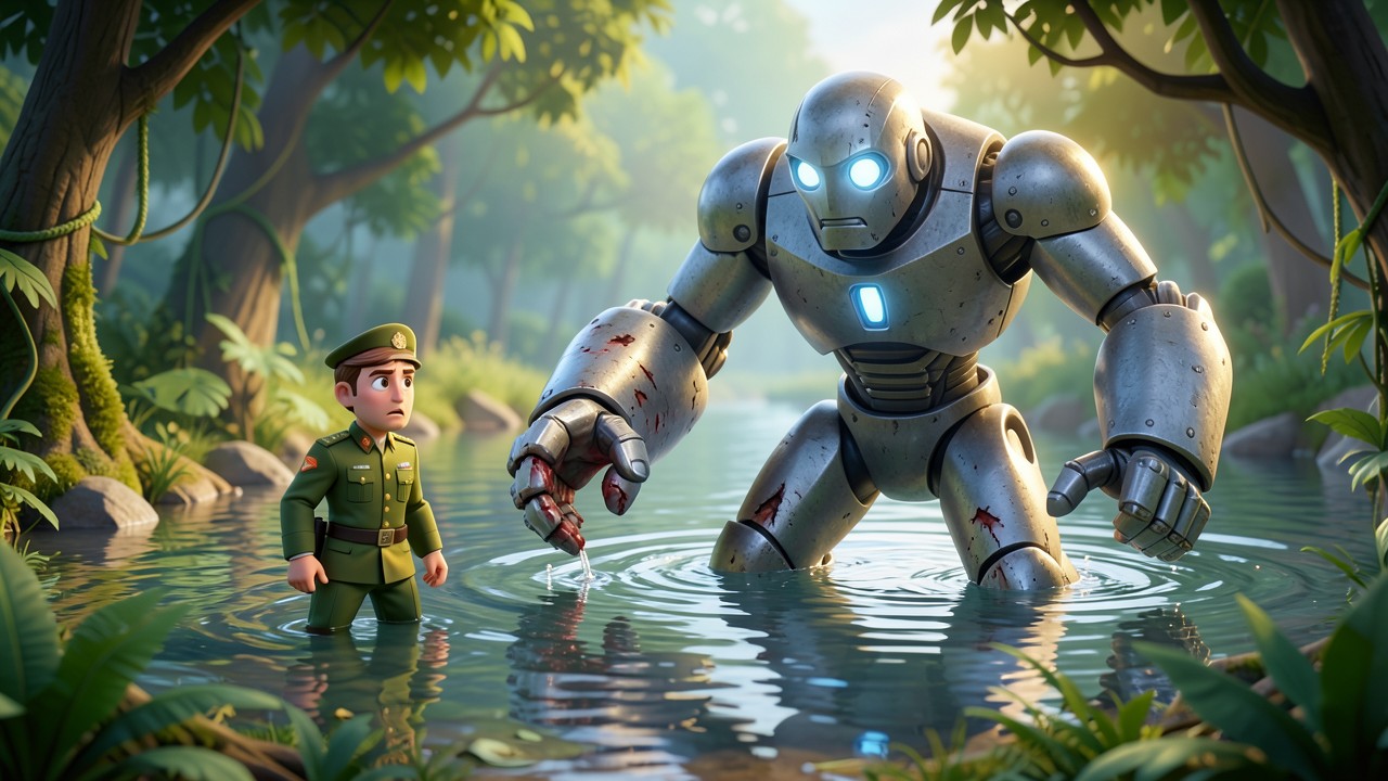 La Herida del Brazo de Titanic Robot