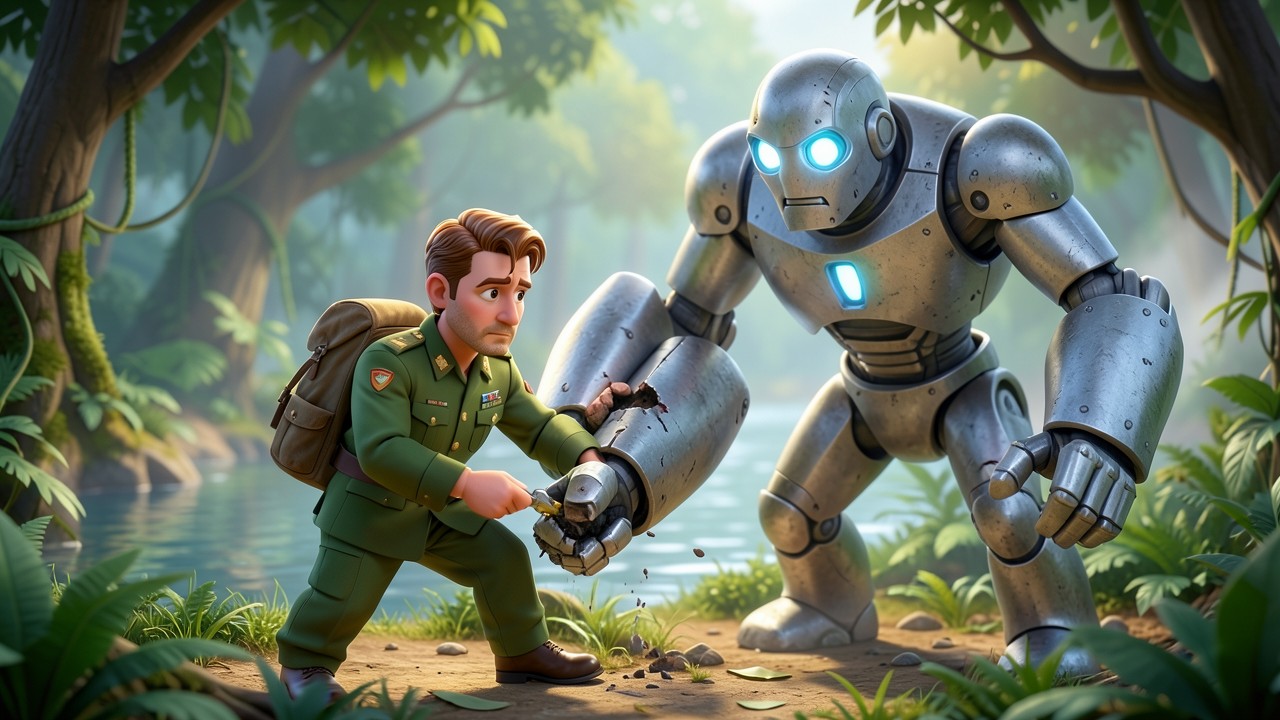 La Herida del Brazo de Titanic Robot