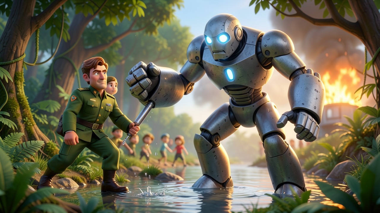 La Herida del Brazo de Titanic Robot