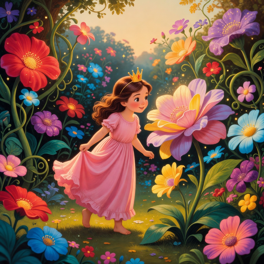 👑 LA PRINCESITA Y SU FLOR 🌸