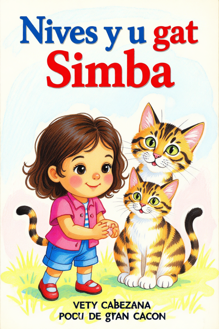 Nieves y su gato Simba