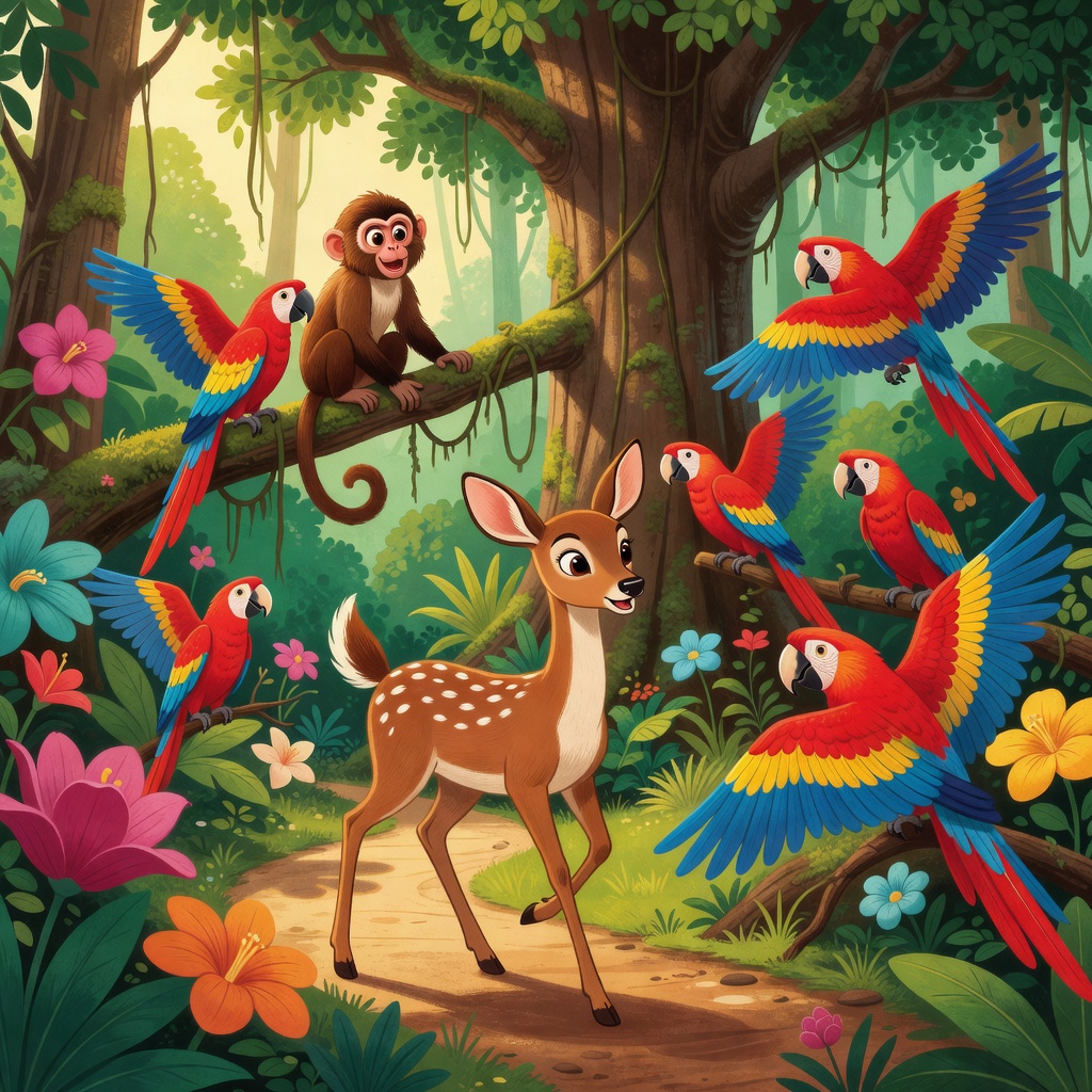 El venado y sus amigos
