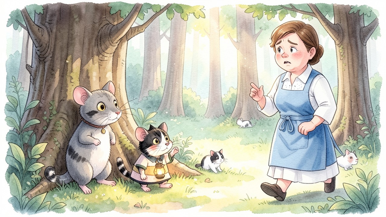 Rosita y Mochi en el bosque