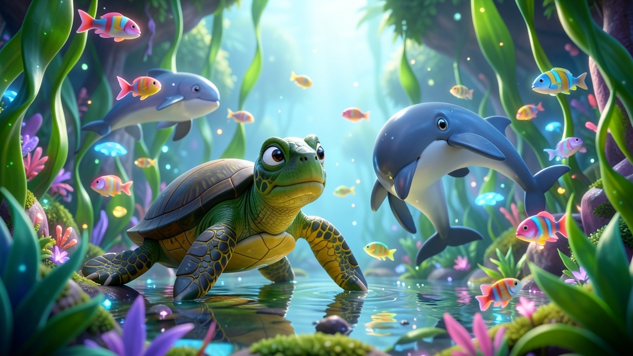 La Tortuga Verde y el Arrecife de Colores