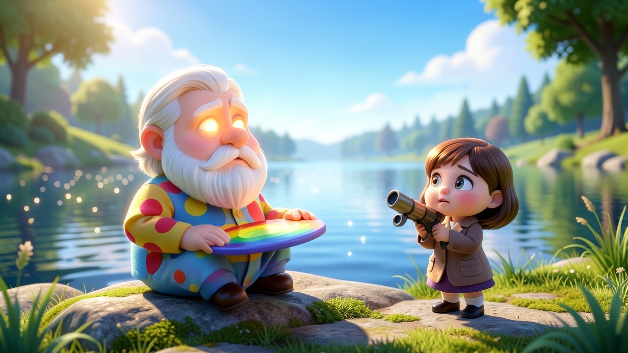 Der Regenbogenmaler und der verlorene Stein