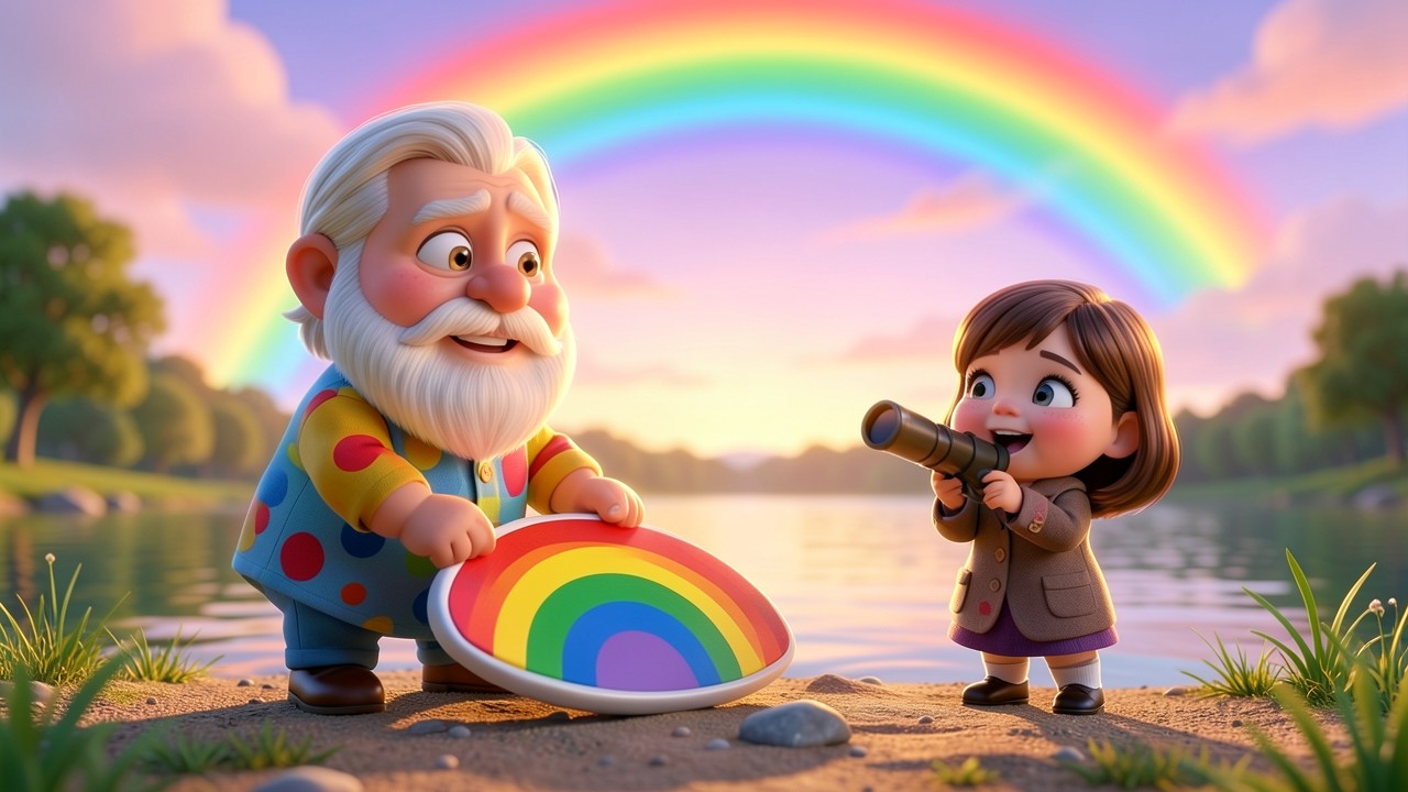 Der Regenbogenmaler und der verlorene Stein