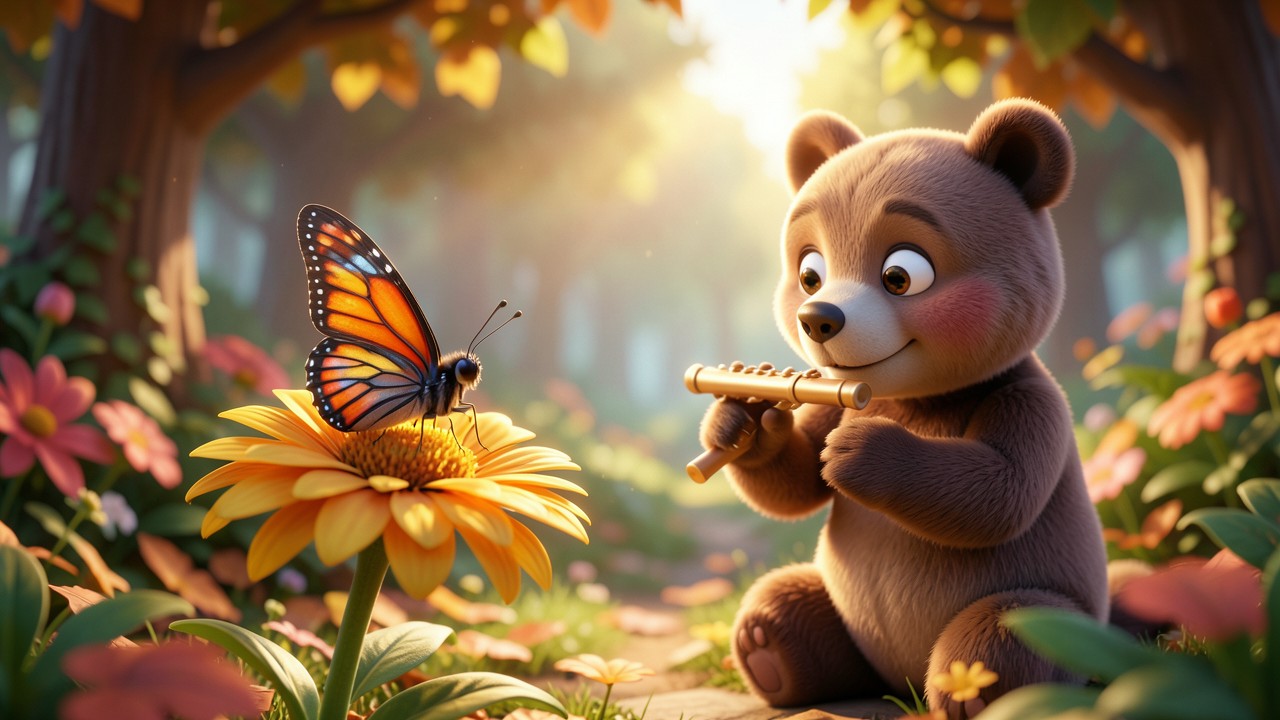 Klanggeschichte Herbst Kindergarten: Der Schmetterling im Herbstwald