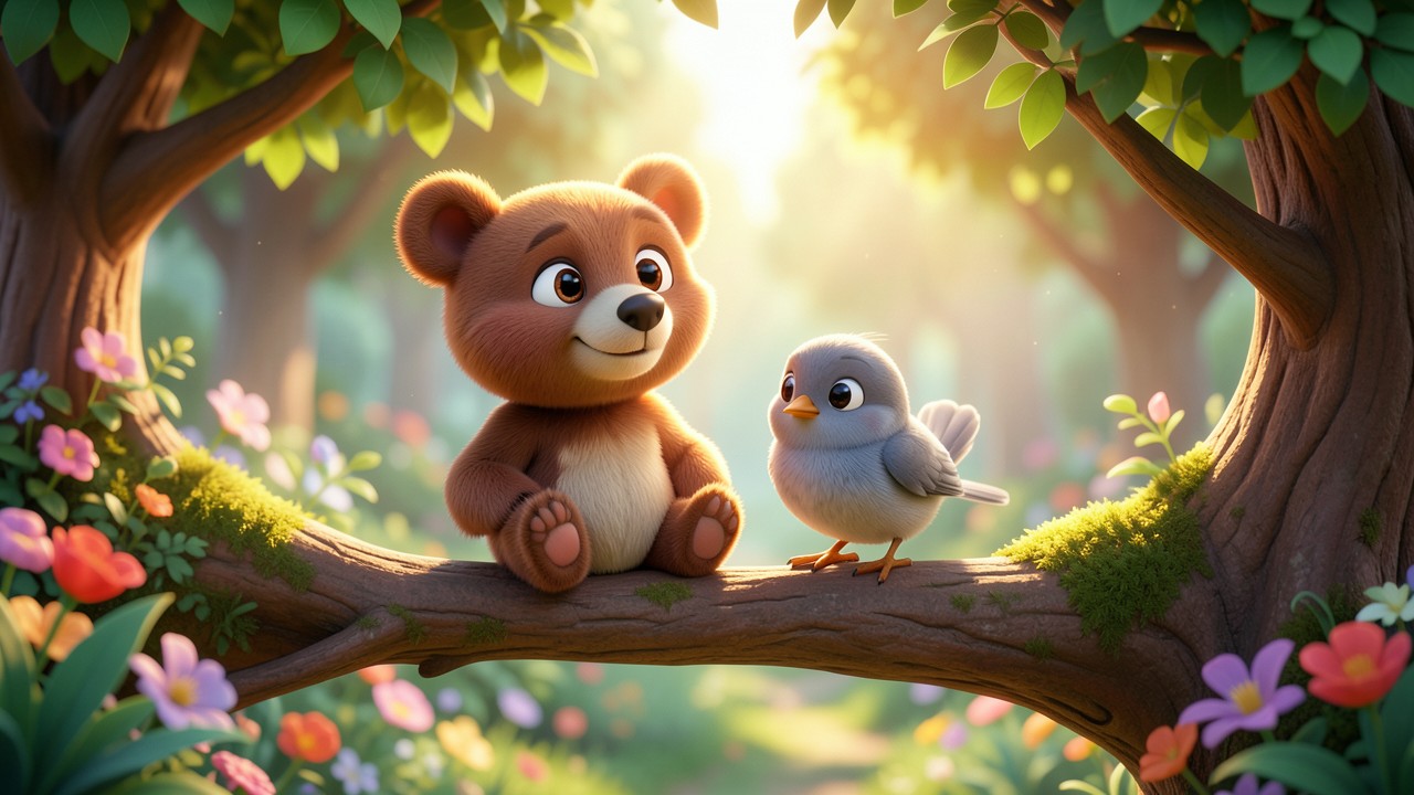 Fabula da Amizade: O Urso e o Pássaro