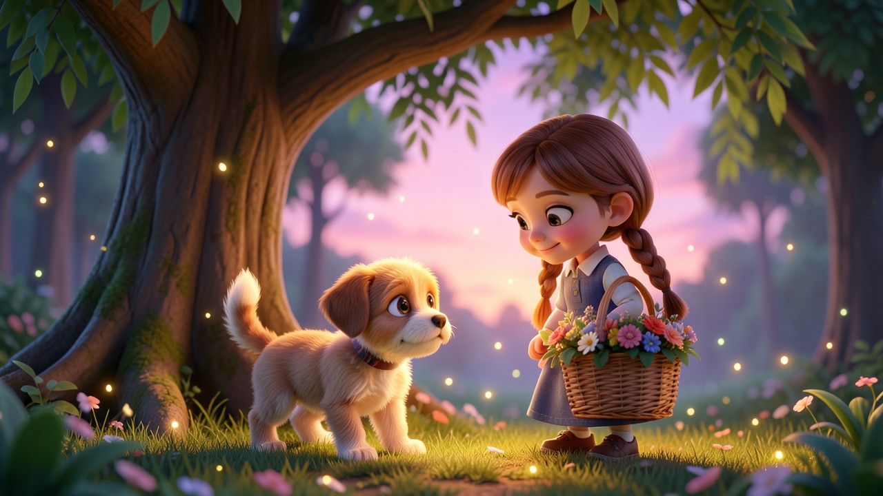 A Puppy Dog Story Under the Big Willow Tree