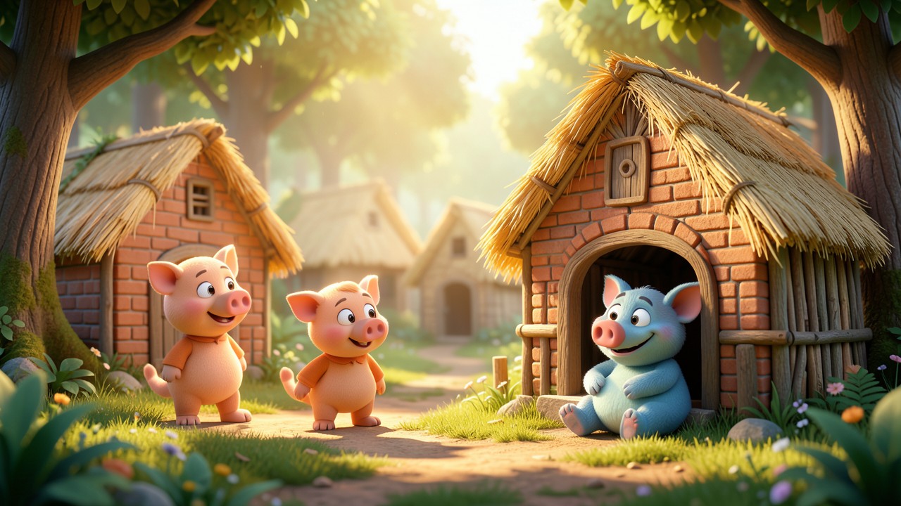 The Three Little Pigs Story: A Warm and Wiggly Tale