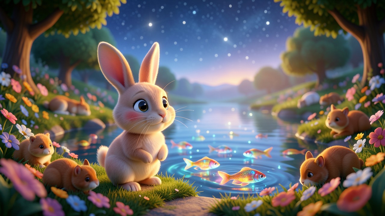 Cuentos infantiles famosos: El conejo y el lago de los sueños