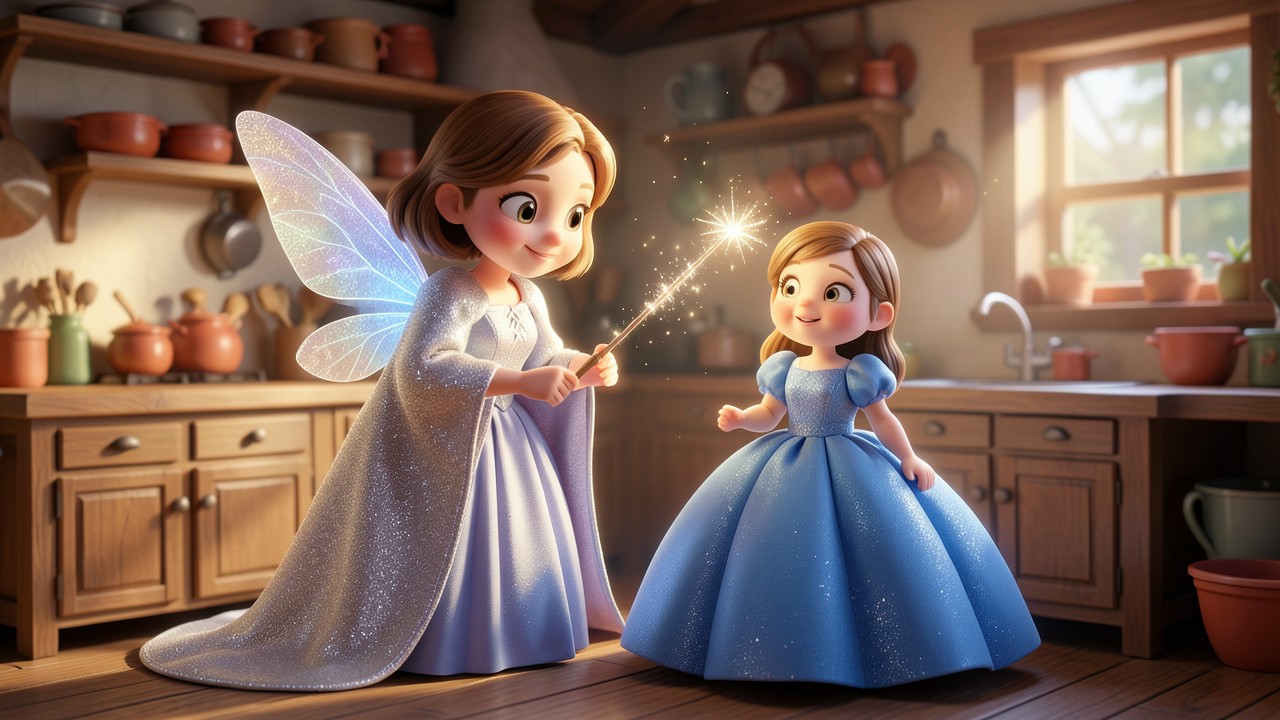 La Cenicienta y el hada madrina (cuento corto)