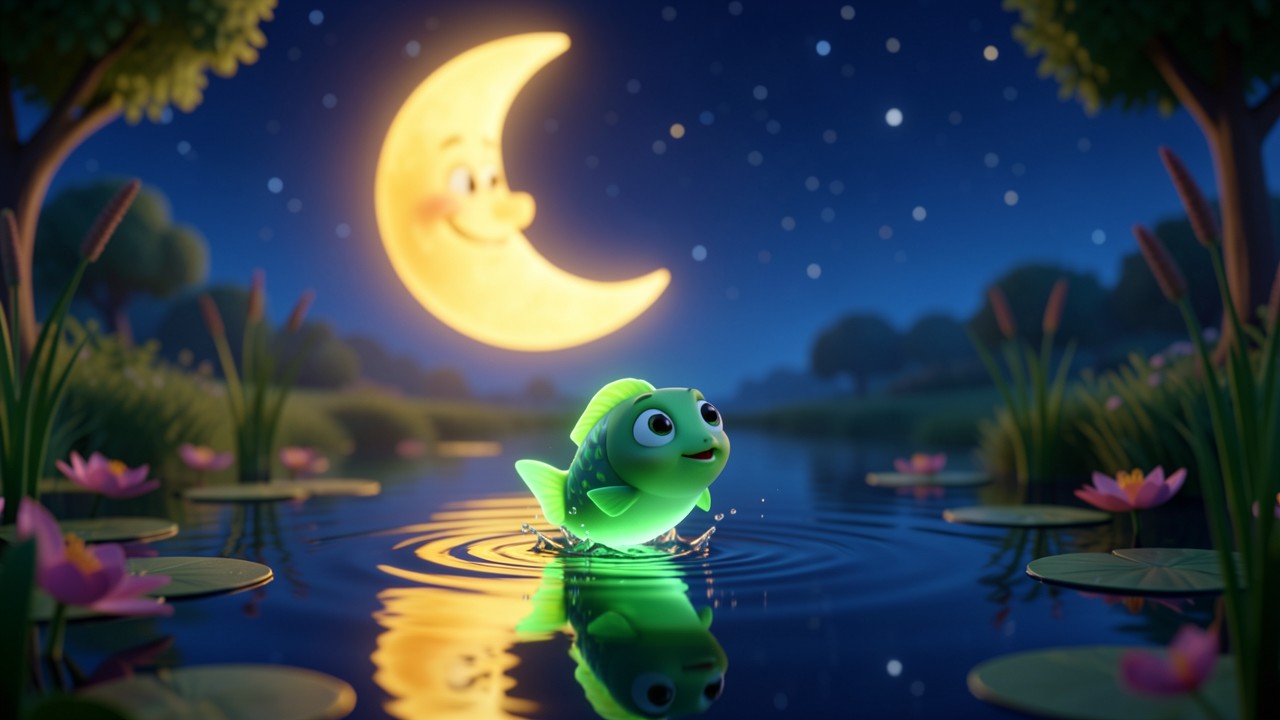 Breve favola con morale: La luna e il pesciolino