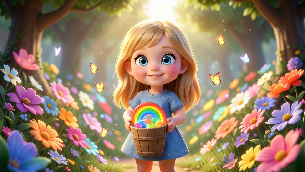 El cuento de la niña bonita y el jardín de los colores
