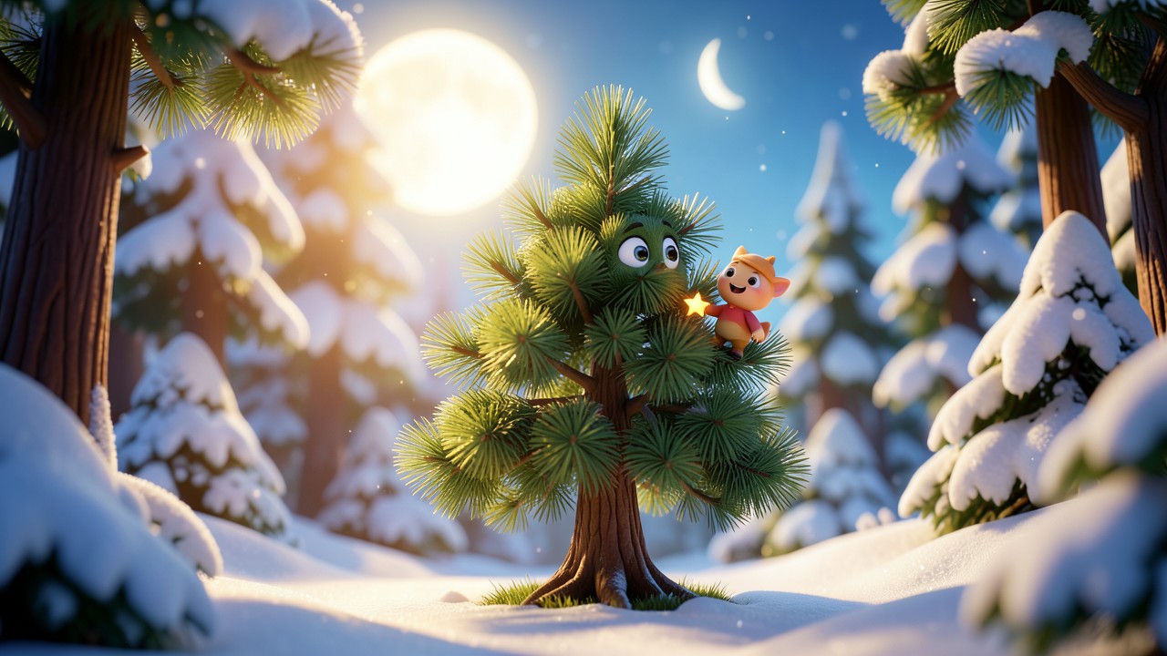 Geschichten Weihnachtsbaum: Der kleine Stern und der stolze Tannenbaum