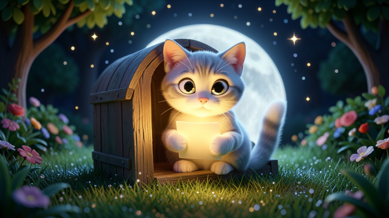 Short Story of a Cat and the Moonlight Mailbox