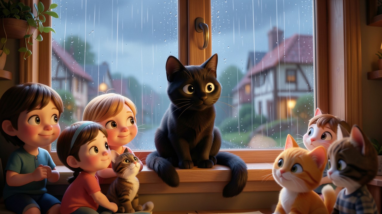 Histoire courte à lire gratuite: Le chat qui chantait sous la pluie