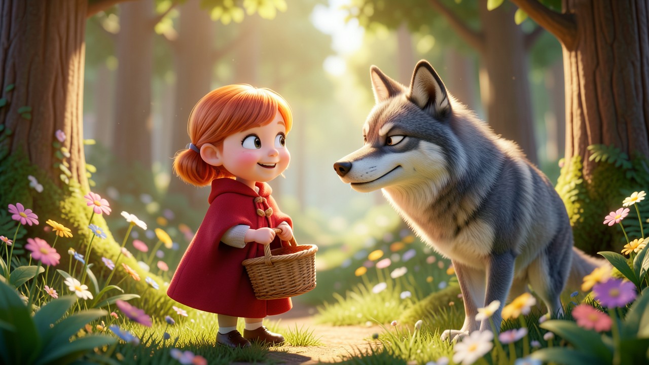 Caperucita roja y el lobo feroz cuento corto