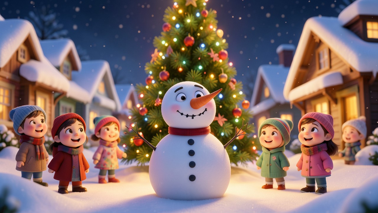 Weihnachtskurzgeschichte lustig: Der Schneemann mit dem Weihnachtsbaum-Problem