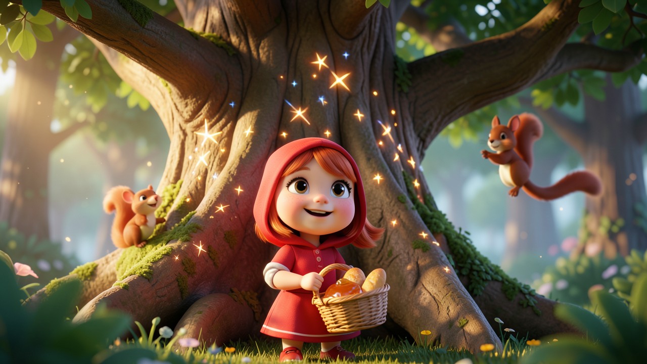 Histoire le chaperon rouge et le secret du grand chêne