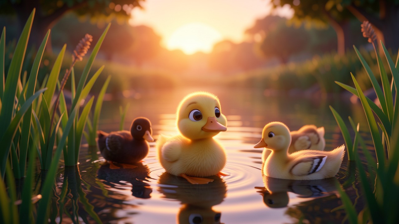 Die schläfrige Ente vom Teich