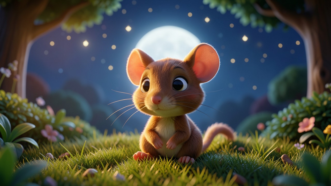 Favole della buonanotte per bambini: La luna e il topo parlante
