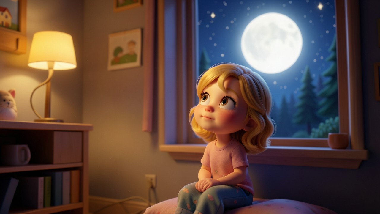 Gute Nacht Geschichten für Kinder: Der Mond und das flüsternde Schlaflied
