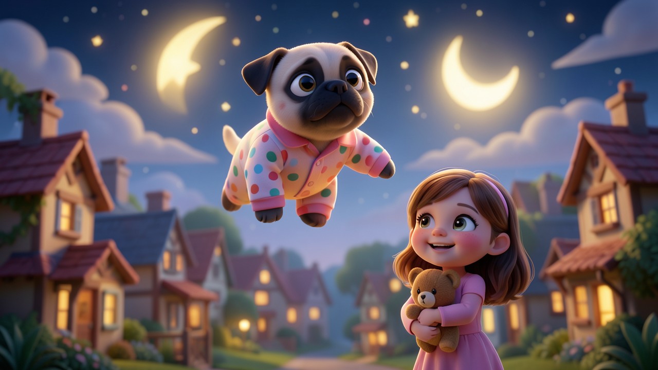 Bedtime Stories Funny Short: The Tale of Puddles the Pajama-Powered Pug