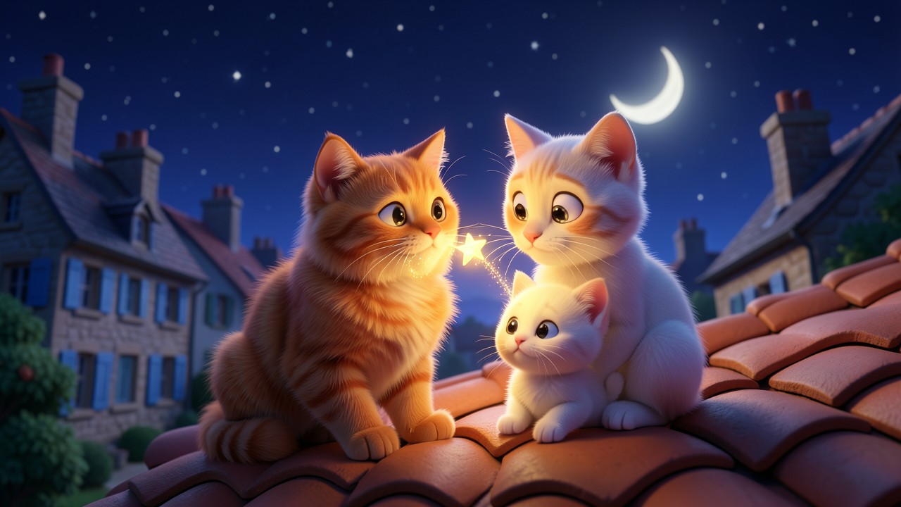 Histoire de chat pour dormir : L’Étoile qui dansait sur les toits