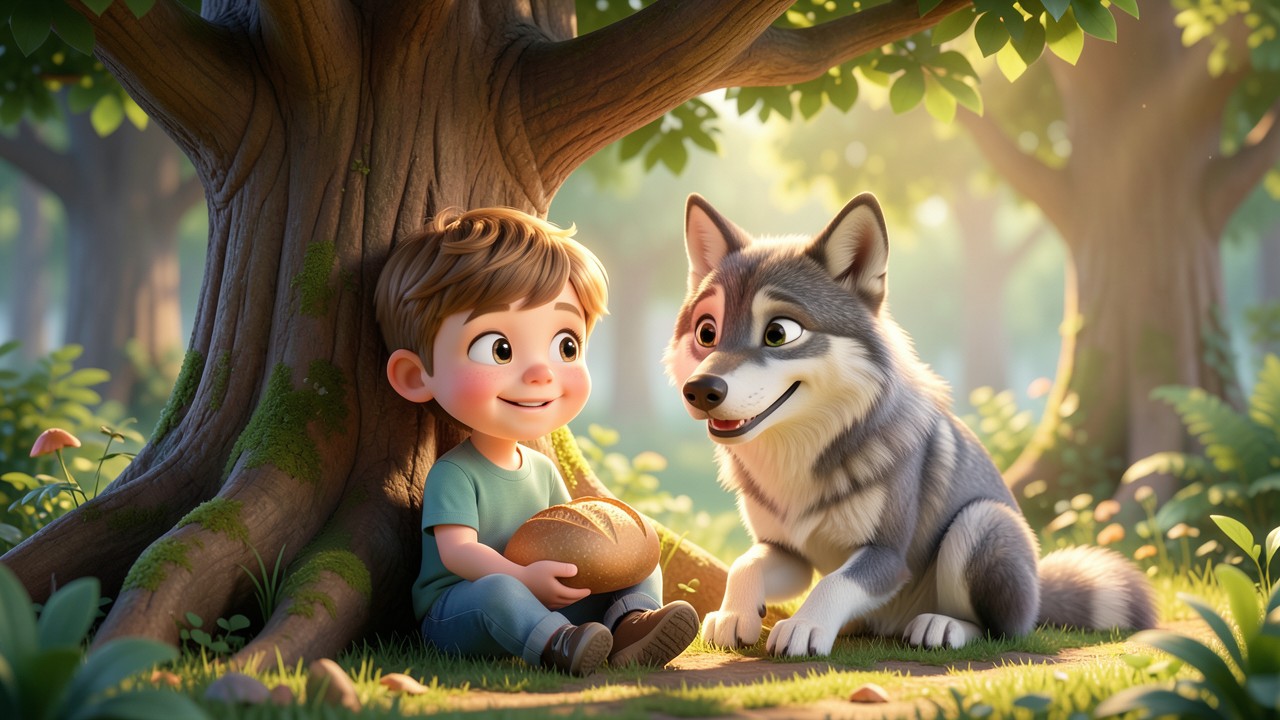História da Bíblia para Crianças: O Menino que Dividiu o Pão com o Lobo
