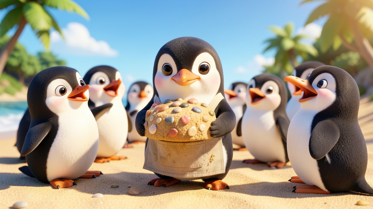 Histórias Engraçadas Curtas: O Pinguim que Fazia Comida de Areia