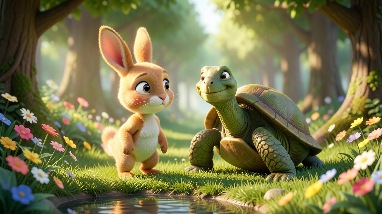 Fabel der Hase und die Schildkröte: Ein neuer Weg zum Ziel