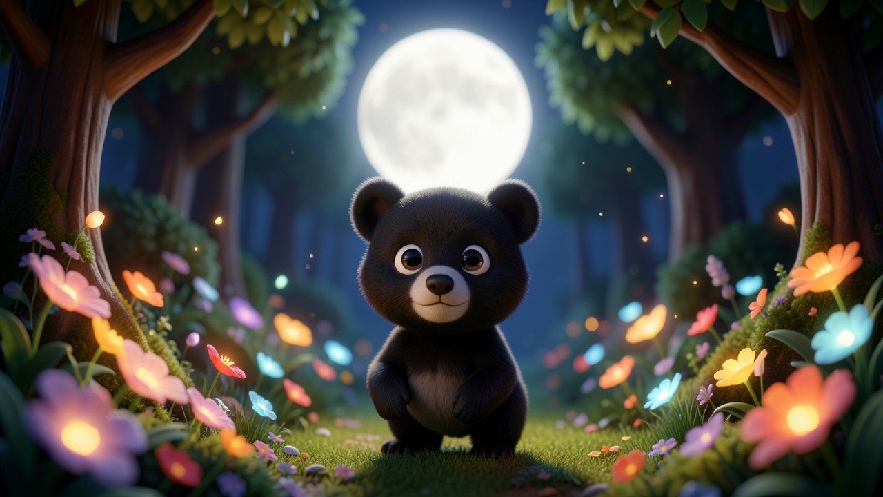 Dolci storie della buonanotte da leggere: La Luna e il Cucciolo di Orso