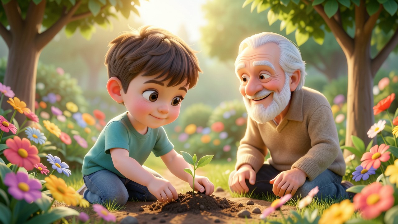 Histórias da Bíblia Infantil: O Menino que Plantou uma Árvore com Amor
