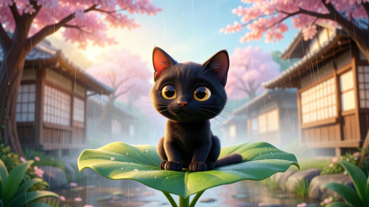 La légende japonaise du chat qui chantait sous la pluie