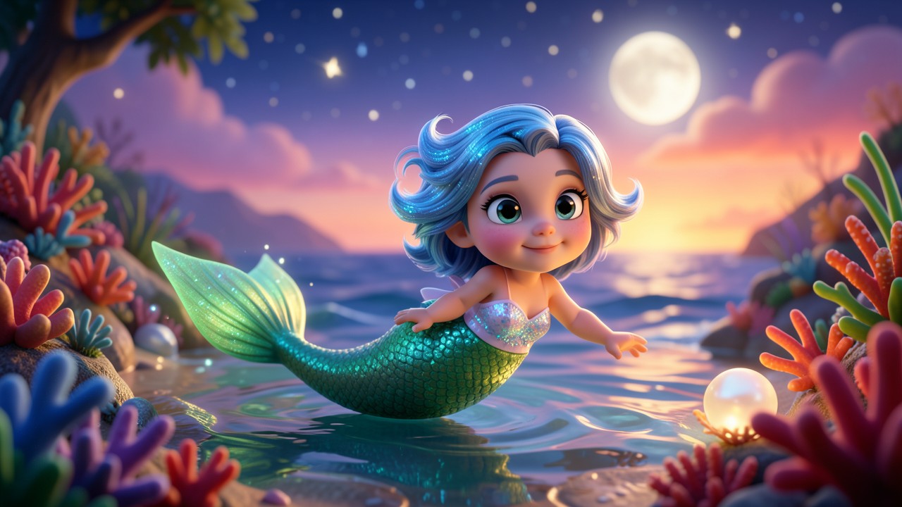 The Little Mermaid Bedtime Story: A Tale of the Sea and the Stars