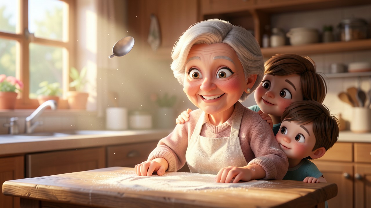 Brevi racconti divertenti per bambini: La Cucina Magica di Nonna Lina