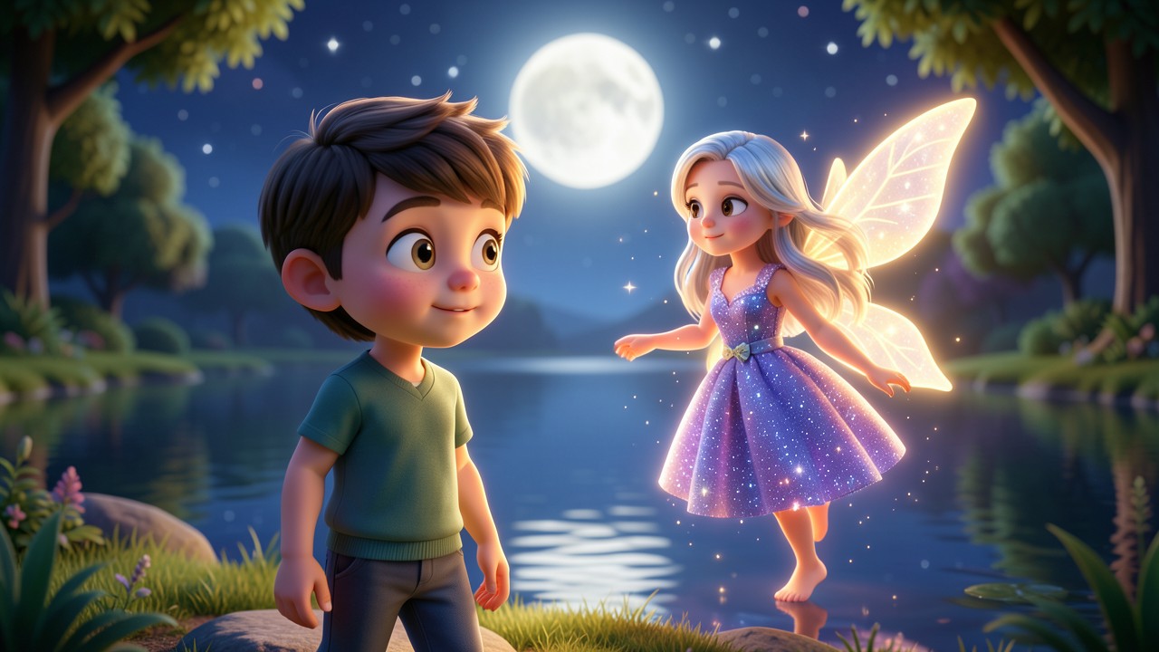 Historias para criancas de 3 anos: A Fada da Lua e o Pequeno Caçador