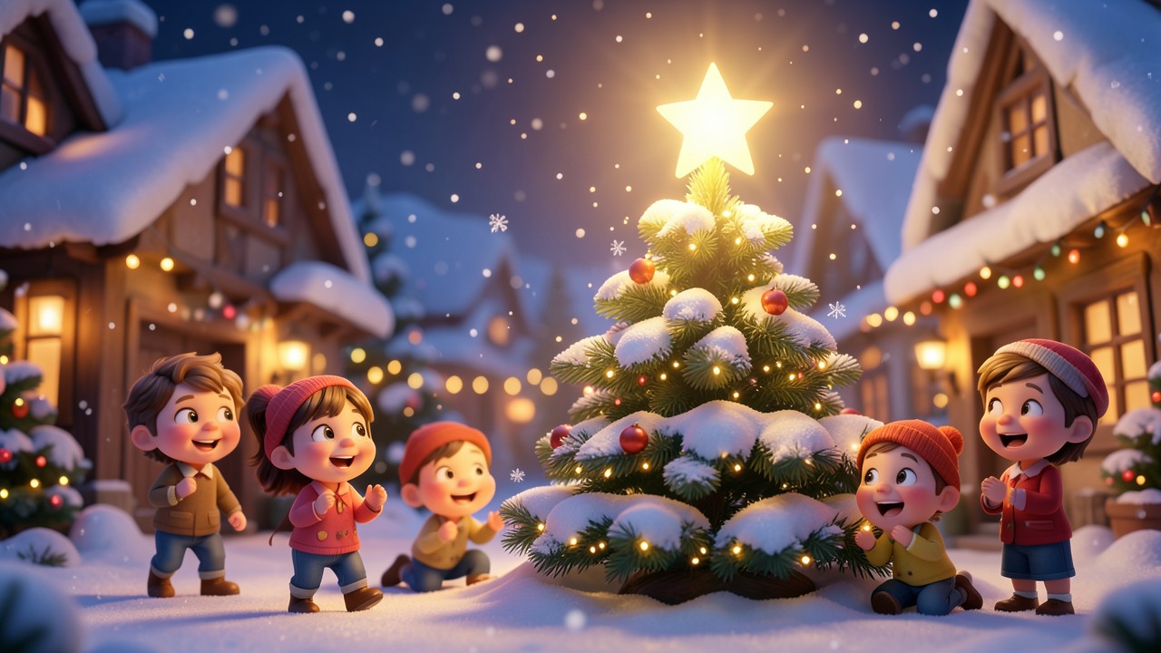 Geschichte Weihnachten: Der kleine Stern und die verschneite Nacht