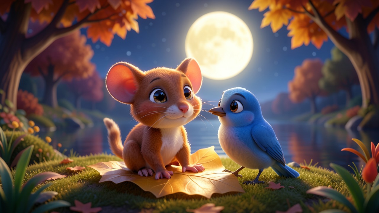 Histoires pour les bébés : La Petite Souris et la Lune d'Automne
