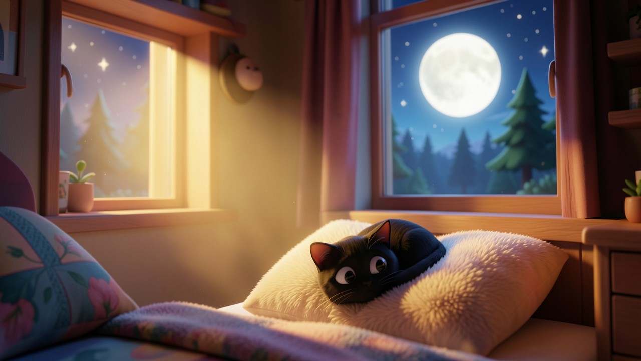 The Cat Bedtime Story: A Moonlit Journey