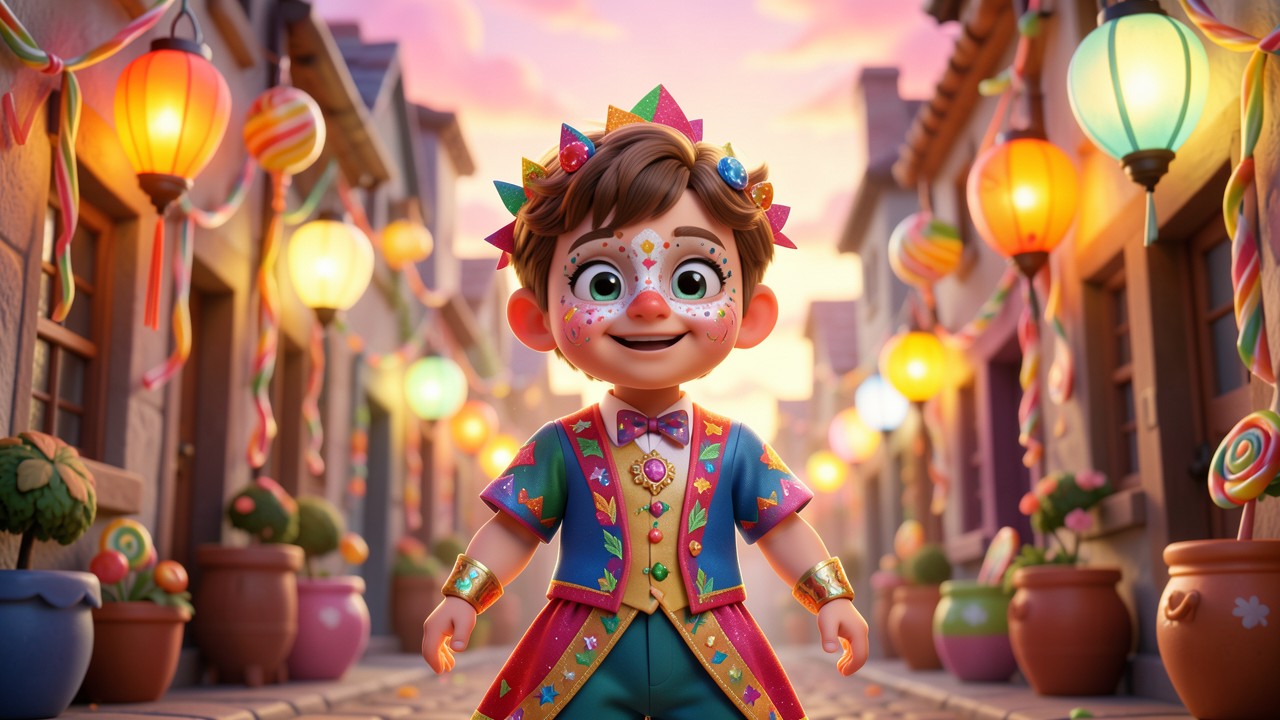 Storia di carnevale per bambini: La Maschera di Zuccherino