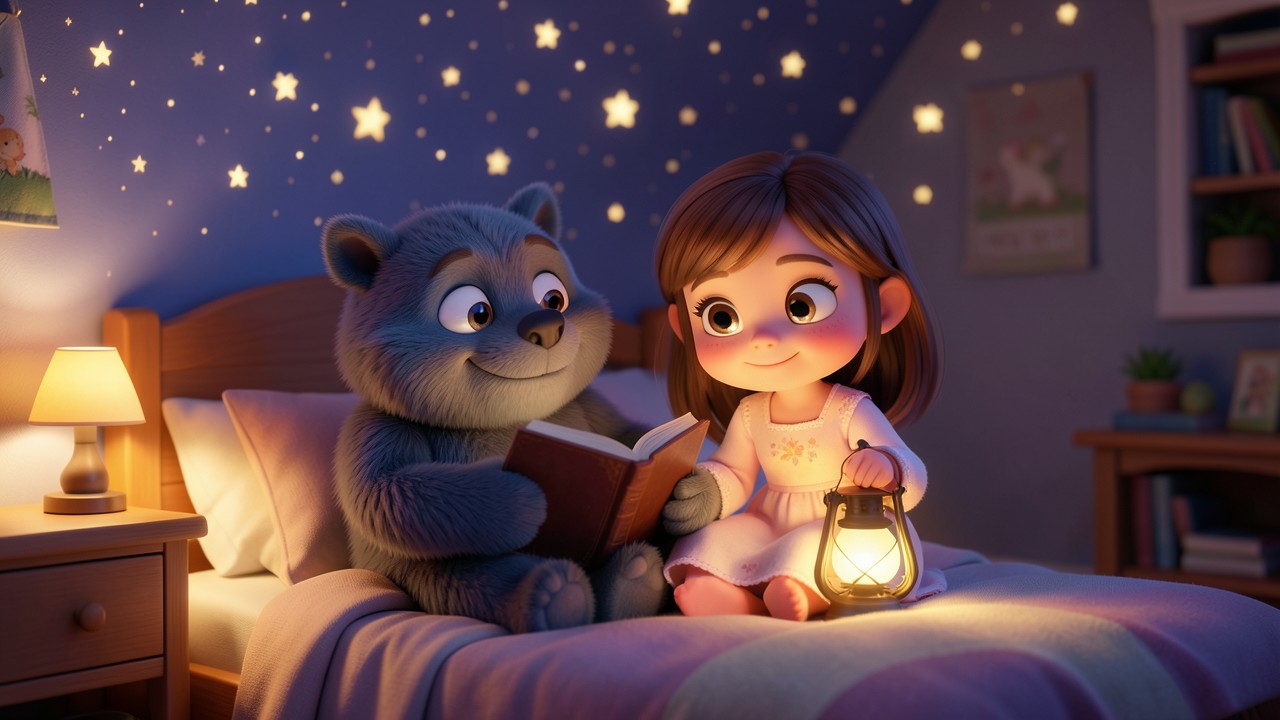 Historinha para ler para criança dormir: A Menina e o Monstro das Boas Noites