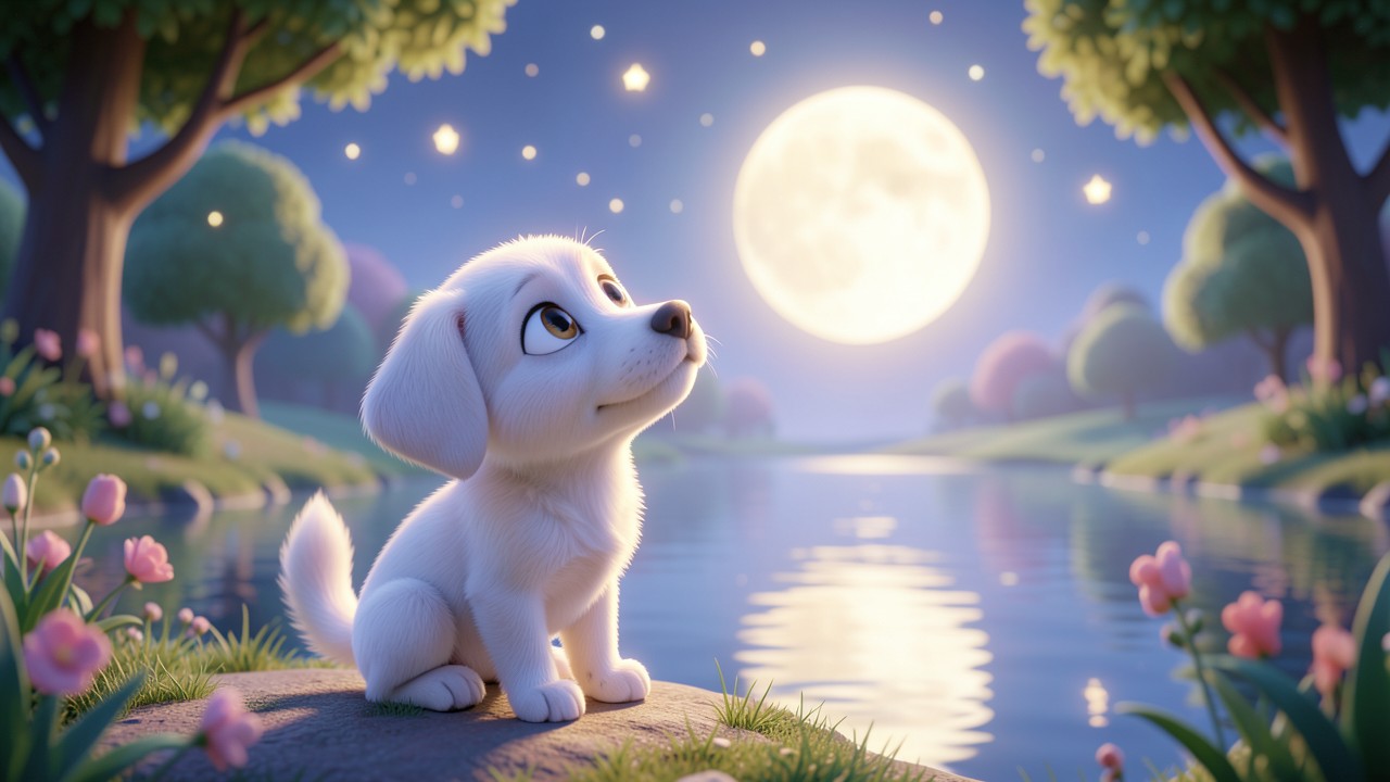 Histoire pour dormir enfance : La Lune et le Petit Lévrier