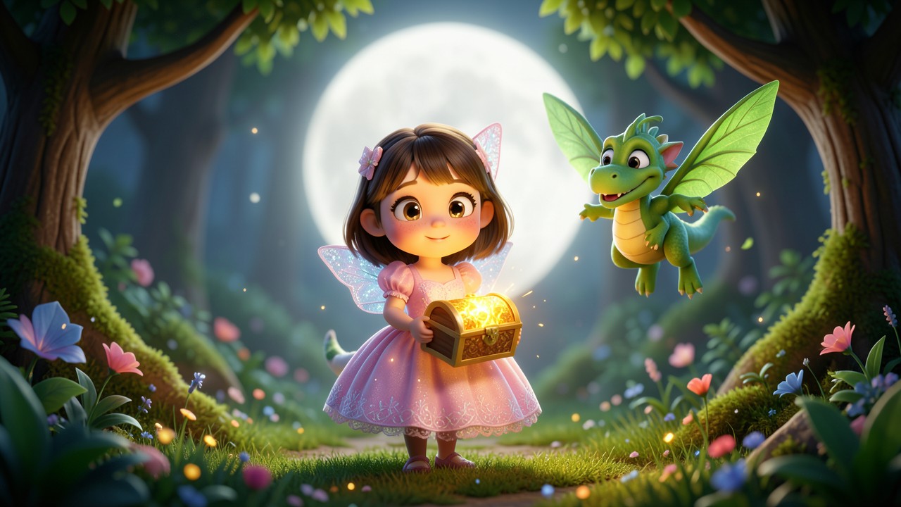 Histórias de Fadas para Ler: A Menina e o Tesouro da Lua