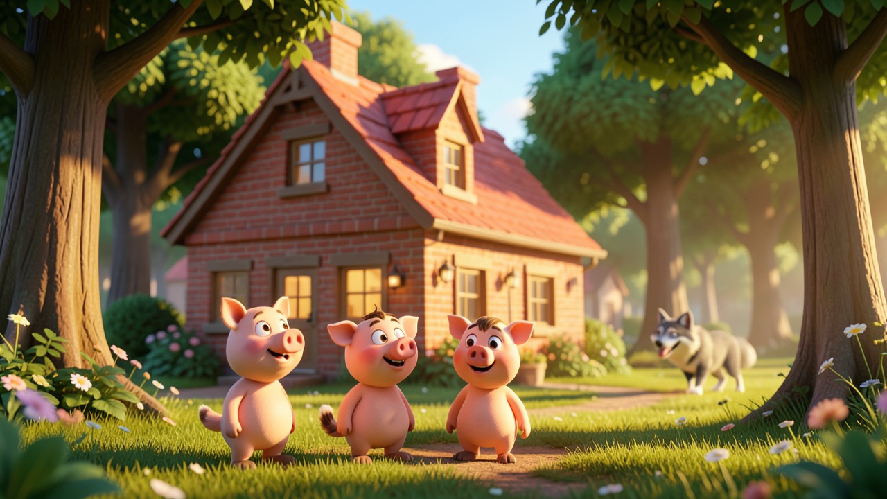 The 3 Little Pigs Story: A Tale of Bricks and Bread