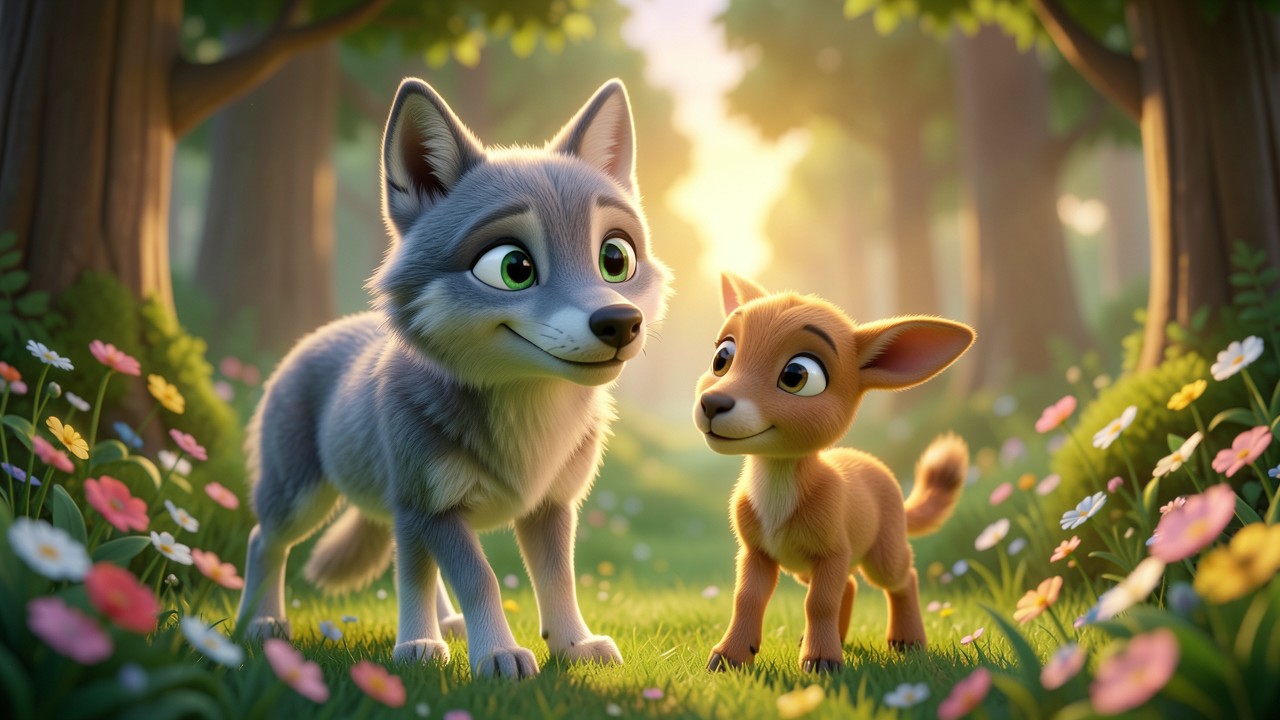 Histoire sur le loup et la petite chèvre