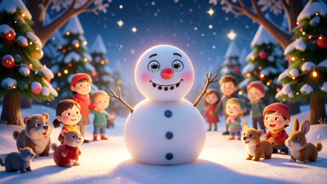 Witzige Weihnachtsgeschichte: Der Schneemann mit dem Lachkern
