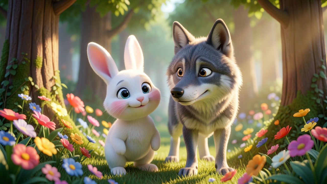 Fábula Infantil: O Coelho e o Lobo Generoso